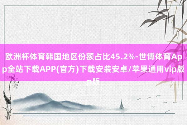 欧洲杯体育韩国地区份额占比45.2%-世博体育App全站下载APP(官方)下载安装安卓/苹果通用vip版