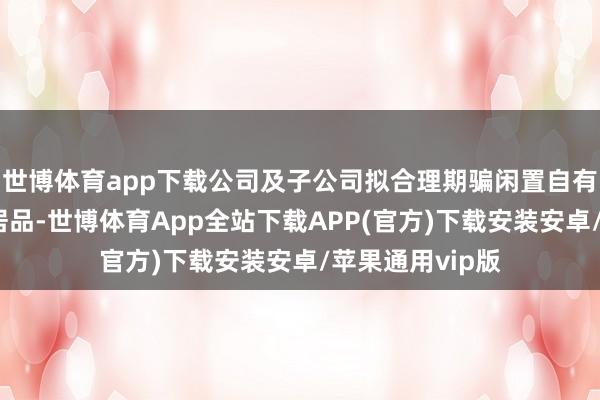 世博体育app下载公司及子公司拟合理期骗闲置自有资金购买管待居品-世博体育App全站下载APP(官方)下载安装安卓/苹果通用vip版