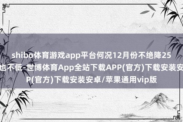 shibo体育游戏app平台何况12月份不绝降25个基点的预期概率也不低-世博体育App全站下载APP(官方)下载安装安卓/苹果通用vip版