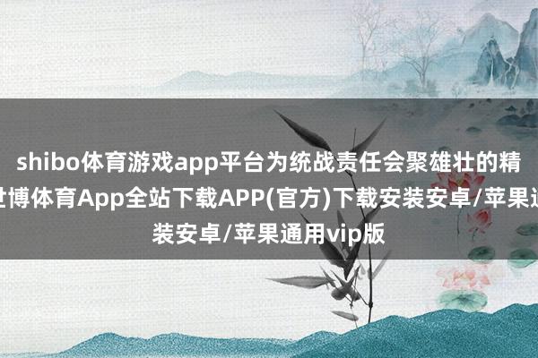 shibo体育游戏app平台为统战责任会聚雄壮的精神力量-世博体育App全站下载APP(官方)下载安装安卓/苹果通用vip版
